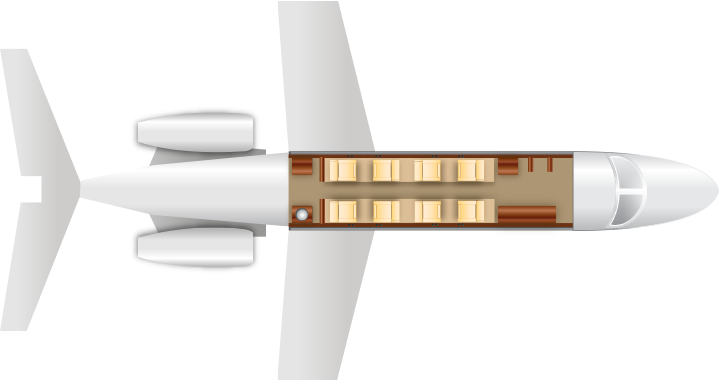 Cessna Citation CJ2-seating-chart